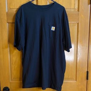 Carhartt Black Short-Sleeve Pocket Tee with Logo Patch